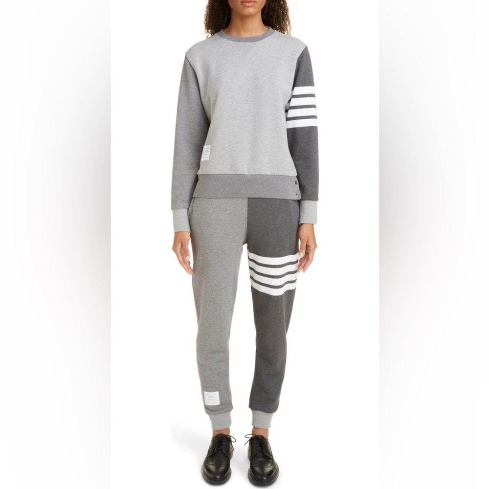 Thom Browne - Four-Bar Cotton Joggers (US 2 - 38 IT)